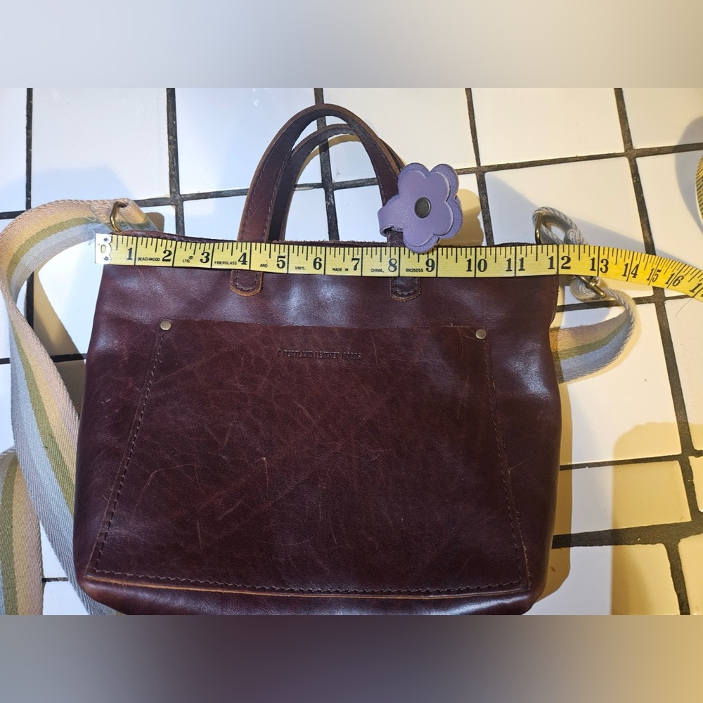 Portland Leather Goods Shoulder Yoga Shopper Shopping Tote Purse HandBag Bag - Picture 8 of 10
